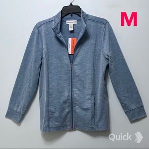 M - NWT Cathy Daniels Blue Space-Dyed Jacket